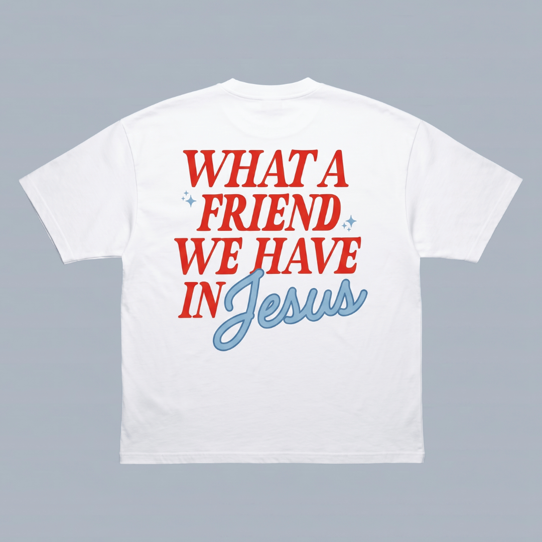 Tshirt oversized  WHATA FRIEND WE HAVE INJesus / MUJER