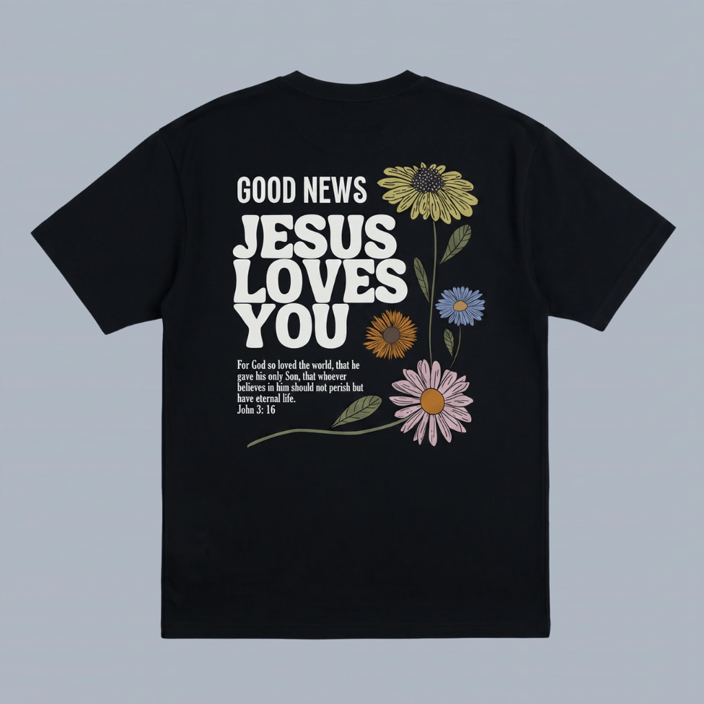 Tshirt oversized GOOD NEWS LOVES YOU / MUJER