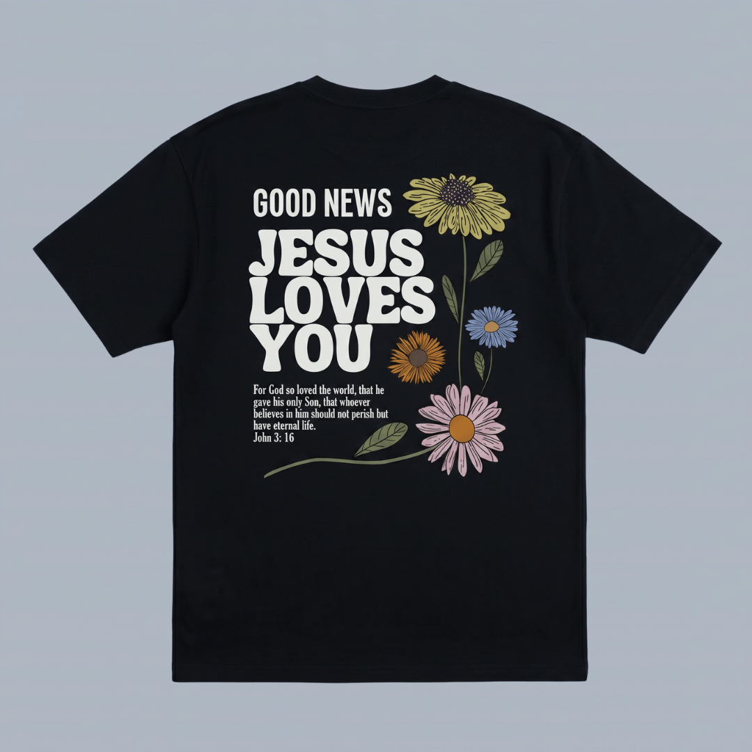 Tshirt oversized GOOD NEWS LOVES YOU / MUJER