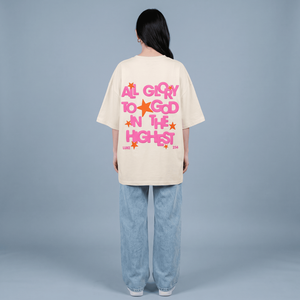 Tshirt oversized AL GLORY TO GOD / MUJER