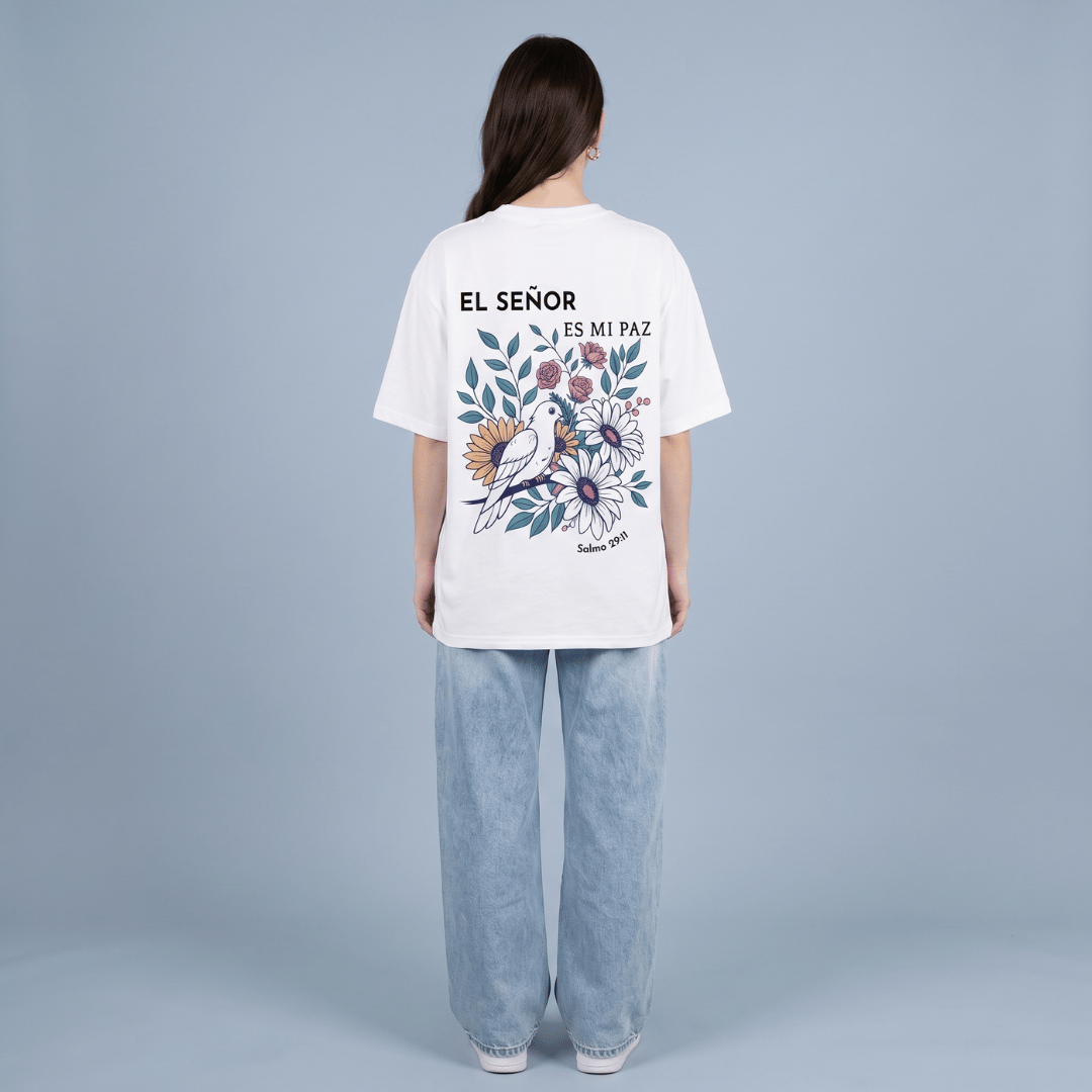 Tshirt oversized EL SEÑOR ES MI PAZ / MUJER