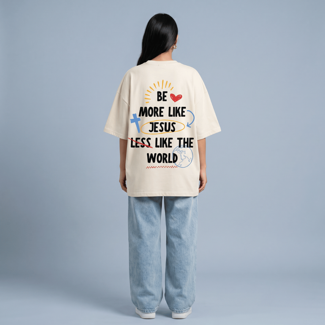 Tshirt oversized BE MORE LIKE JESUS / MUJER