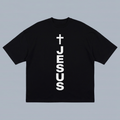 Tshirt oversized- NEGRA CRUZ JESUS / HOMBRE