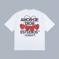 Tshirt oversized-AMOR DE DIOS BLANCA/ HOMBRE