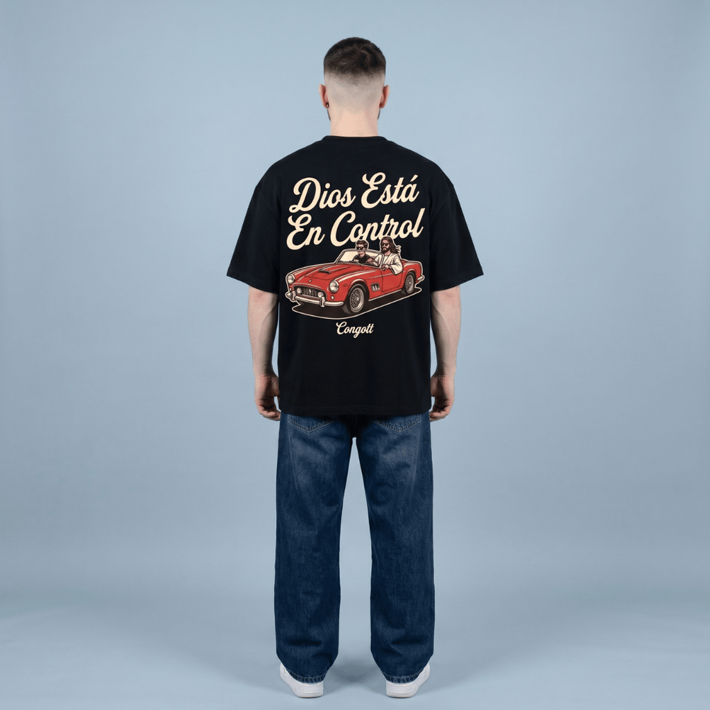 Tshirt oversized-DIOS ESTA EN CONTROL/ HOMBRE