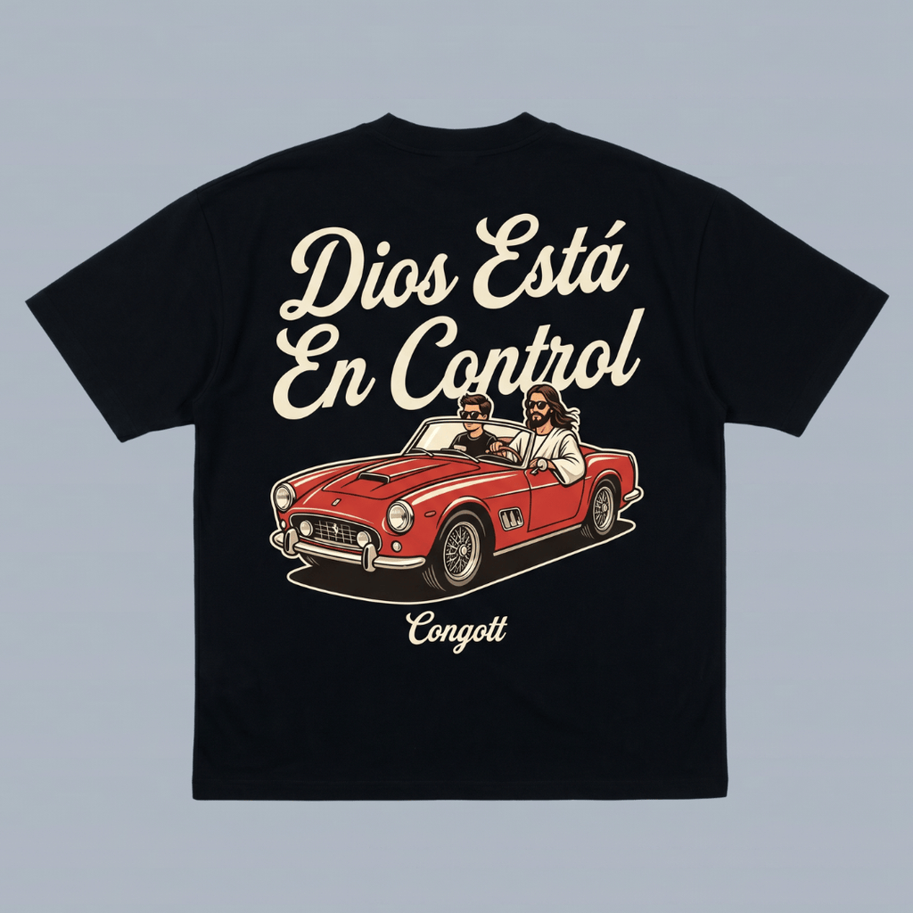 Tshirt oversized-DIOS ESTA EN CONTROL/ HOMBRE