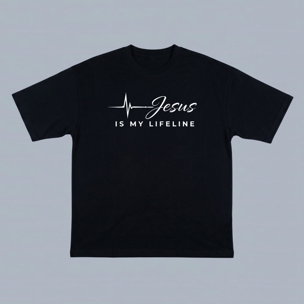 Tshirt oversized- JESUS IS MY LIFELINE / HOMBRE