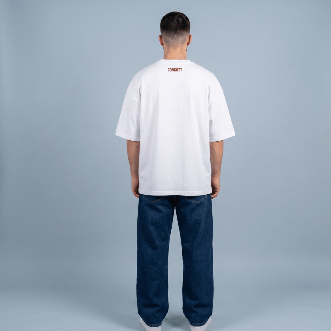 Tshirt oversized-ROJO JESUCRISTO EL CAMINO LA VERDAD Y LA VIDA / HOMBRE