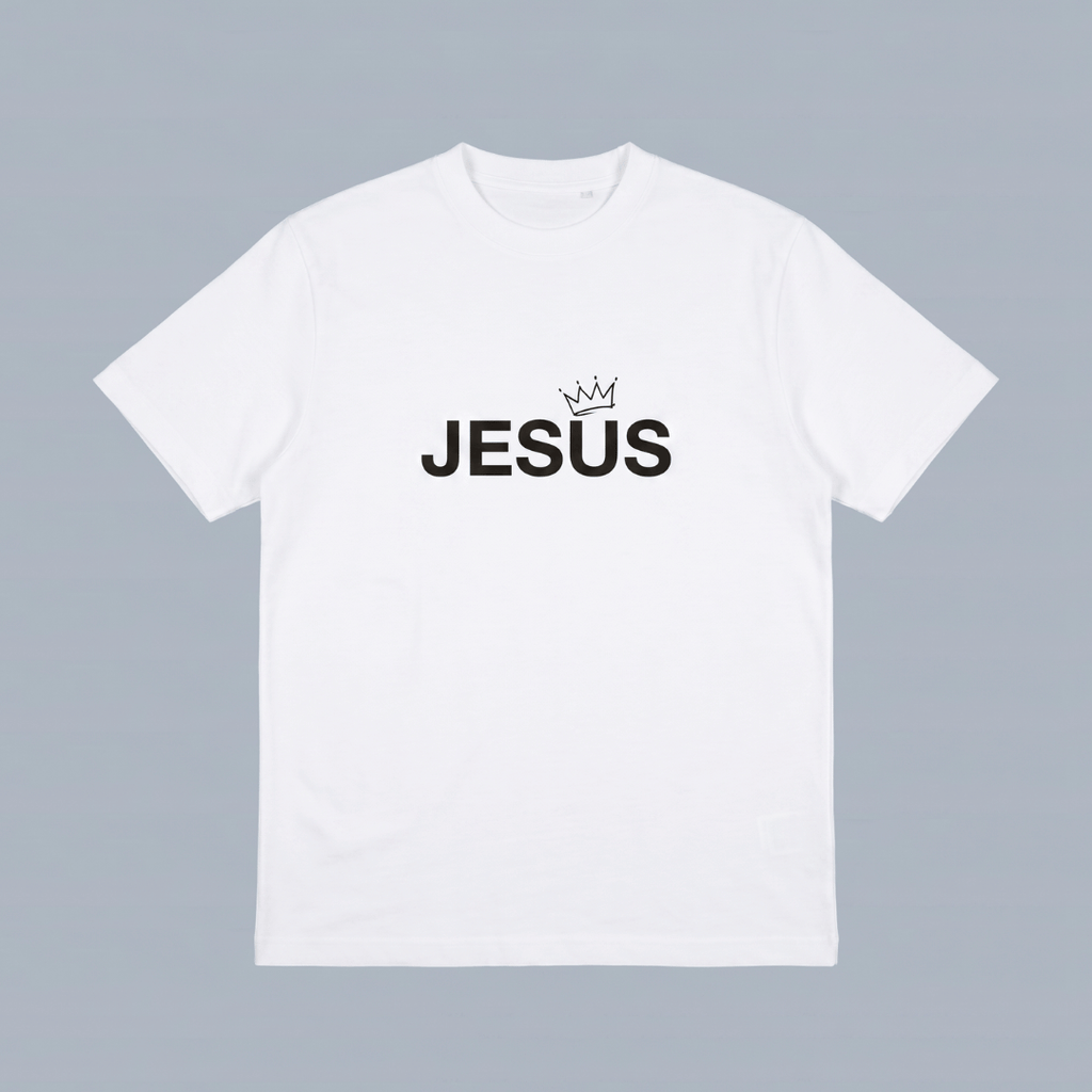 Tshirt oversized-BLANCO JESUS CORONA / HOMBRE