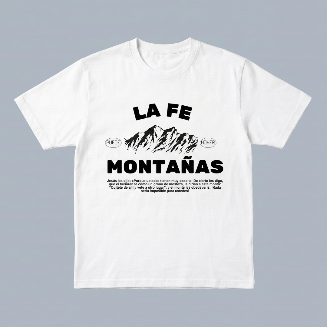 Tshirt oversized-BLANCO LA FE MUEVE MONTAÑAS