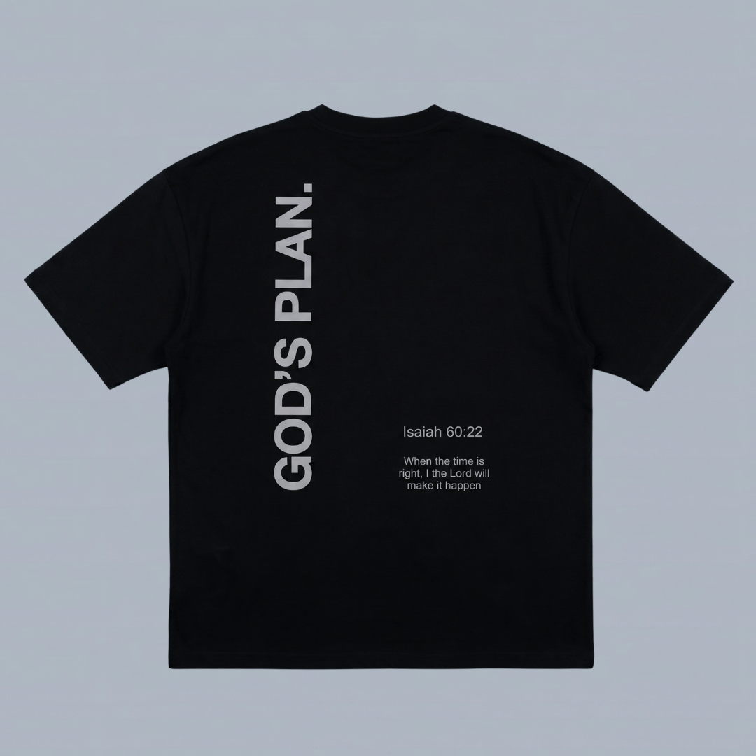 Tshirt oversized-NEGRO GOD IS PLAN / HOMBRE