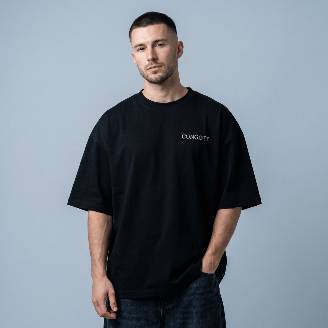 Tshirt oversized-NEGRO GOD IS PLAN / HOMBRE