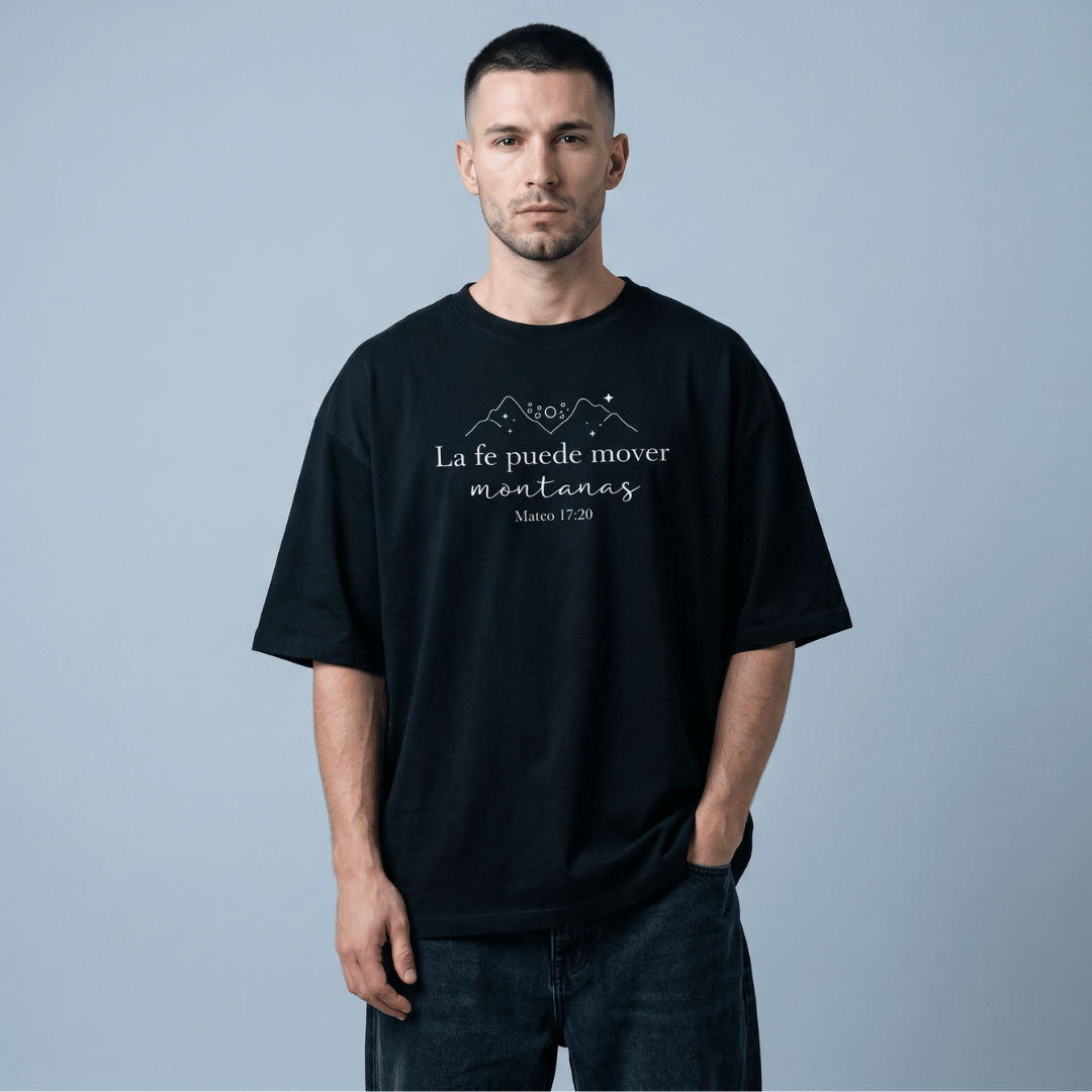 Tshirt oversized-LA FE MUEVE MONTAÑAS / HOMBRE