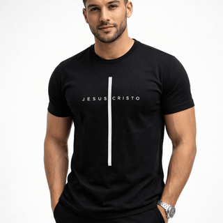 CAMISETA NEGRA JESUSCRISTO  1002 / HOMBRE