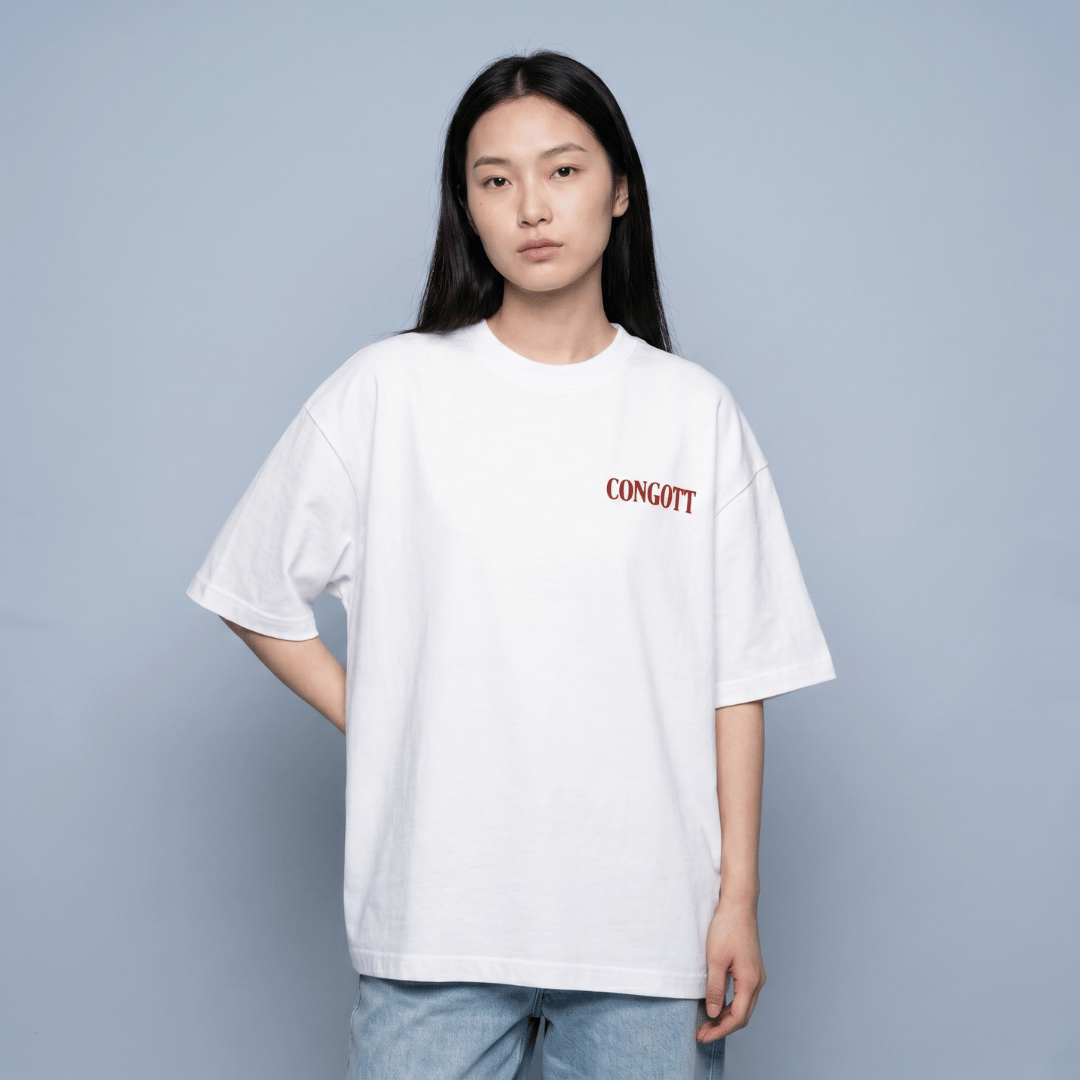 Tshirt oversized  JESUS LOVE YOU RED