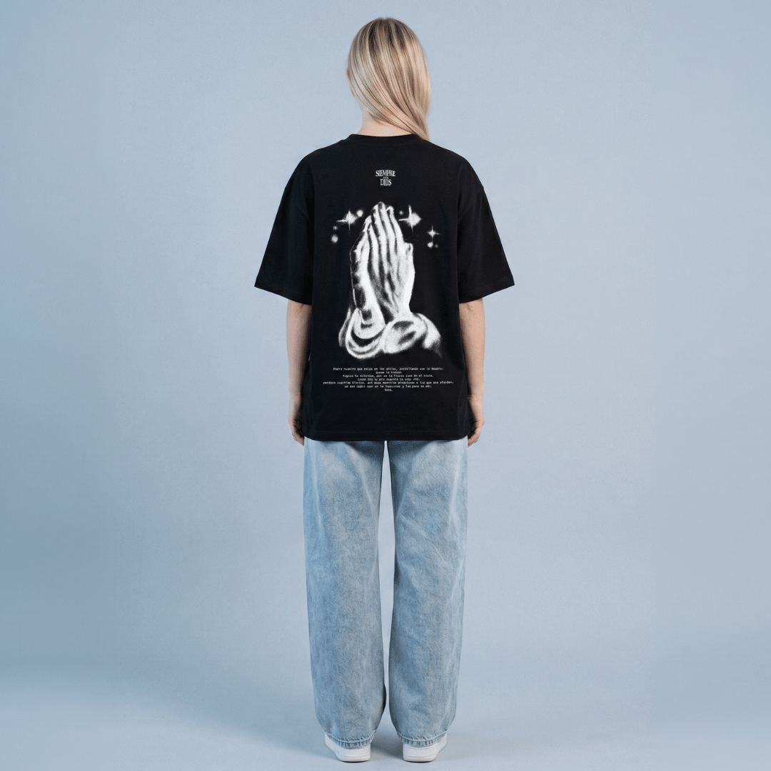 T-shirt oversized - PADRE NUESTRO- MUJER