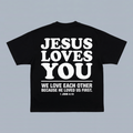 Tshirt oversized  JESUS LOVES YOU