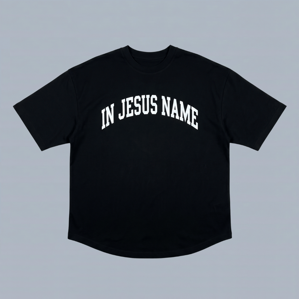 Tshirt oversized- HOMBRE- IN JESUS NAME / HOMBRE