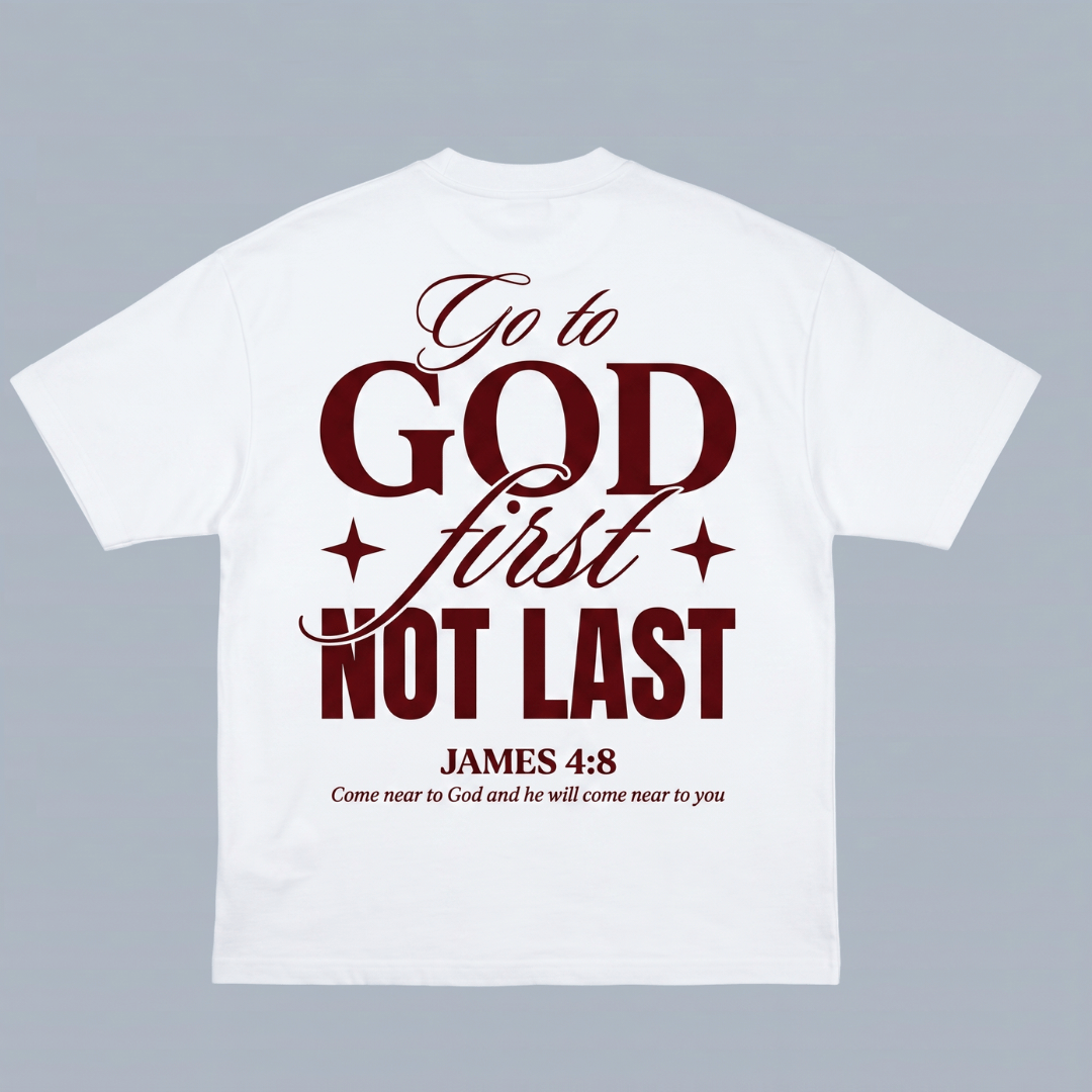 Tshirt oversized  GO TO GOD FIRST