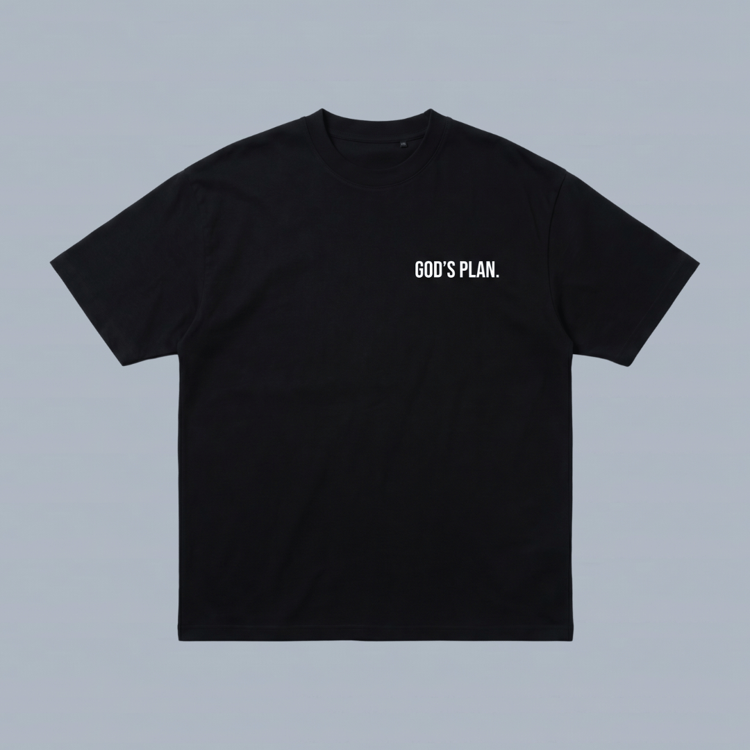 Tshirt oversized-NEGRO GOD IS PLAN / HOMBRE