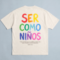 Tshirt oversized-BLANCO SER COMO NIÑOS / MUJER